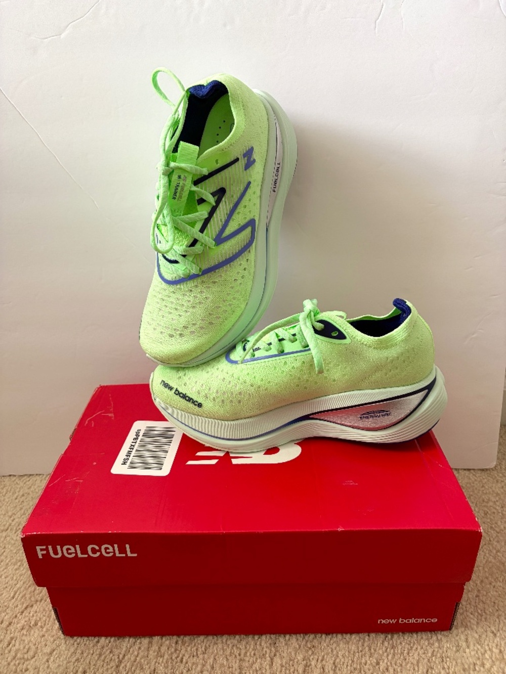 Women's New Balance FuelCell SuperComp Trainer Green Purple Size 8W